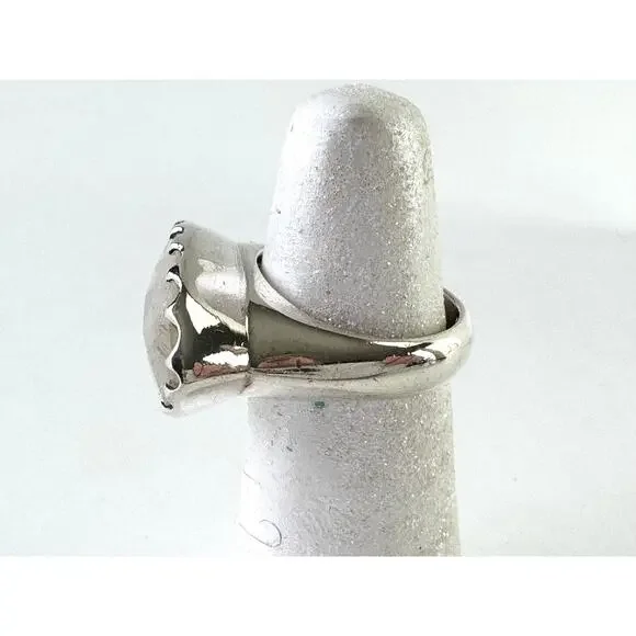 Golden Rutile Quartz Ring Checker Cut Marquis Handmade Fancy Bezel - Picture 2 of 5